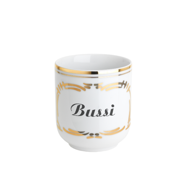 Porzellan Häferl mit Aufschrift "Bussi"