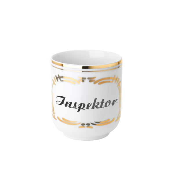 Porzellan Häferl mit Aufschrift "Inspektor"