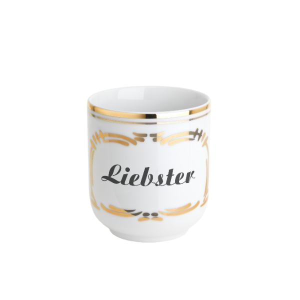 Porzellan Häferl mit Aufschrift "Liebster"
