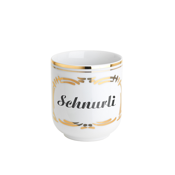 Porzellan Häferl mit Aufschrift "Schnurli"