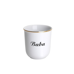 Porzellan Häferl mit Aufschrift "Baba Mokka"