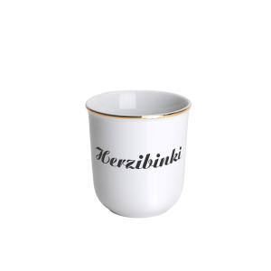 Porzellan Häferl mit Aufschrift "Herzibinki Mokka"