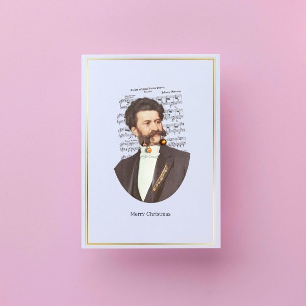 Postkarte Strauss mit nettem Motiv